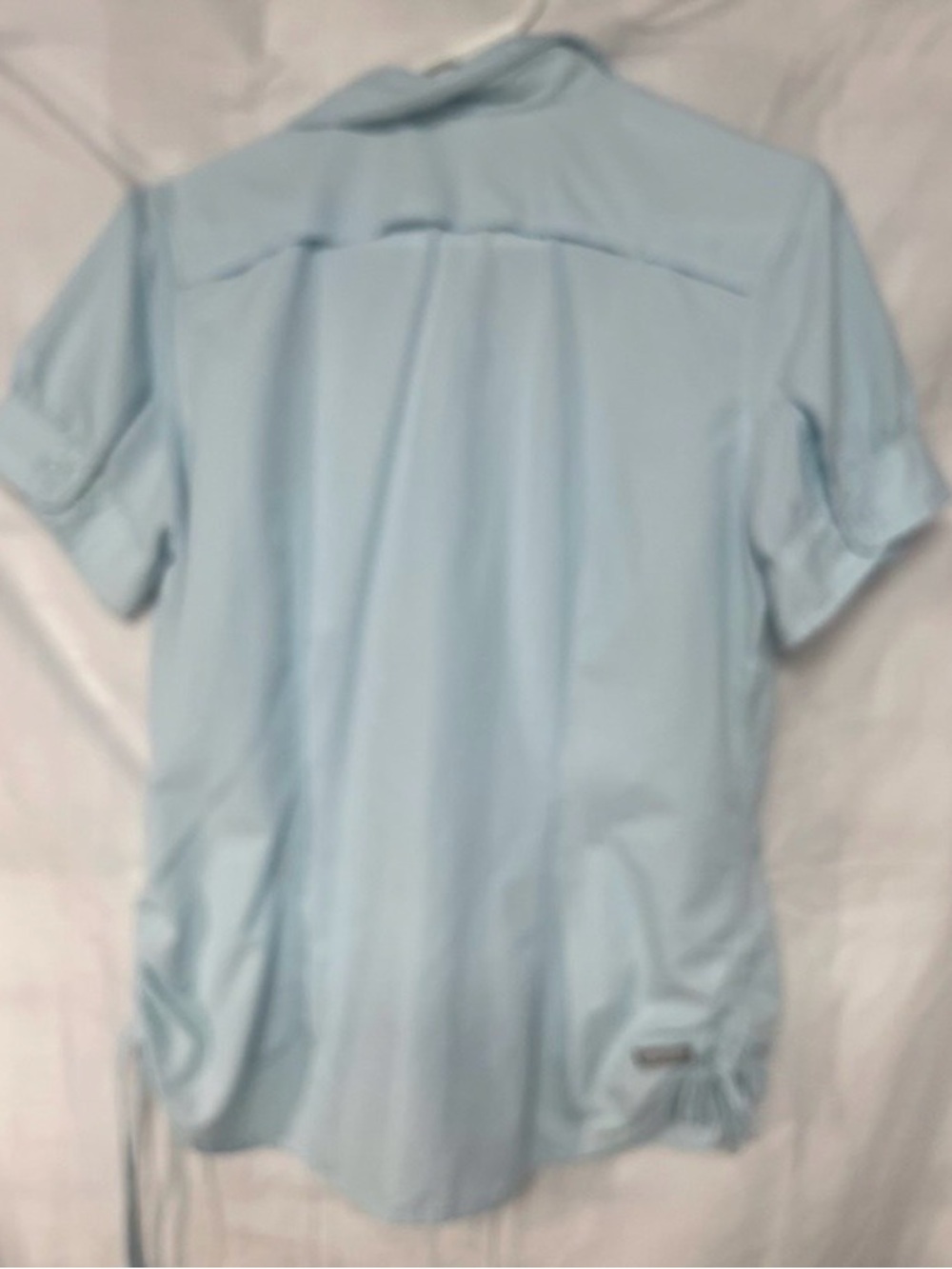 North Face Vapor Wick Light Blue Short Sleeve Women’s Shirt Size Large - Picture 4 of 5